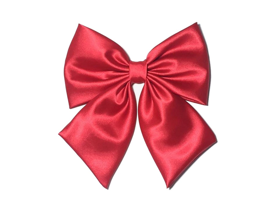 Satin Bows, Silk Bow, Red Satin Bow, Pink Bow, Mint Color Bow, Black Bow, Bow  Hair Clamp, Hair Clip, Big Red Bow for Hair 