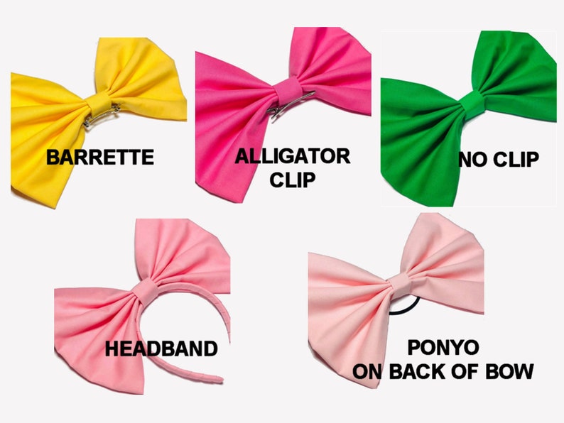 Diadema con lazo amarillo, accesorio de cosplay, diadema de anime, lazo amarillo para el pelo, lazo extragrande, disfraz amarillo, chica de cosplay de anime, lazo amarillo grande imagen 7