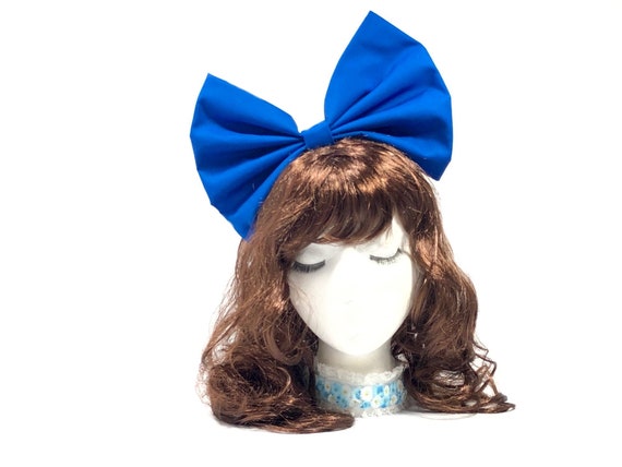 Gigantic Blue Hair Bow Amazon.com : Big Blue Bow - Large Organza Hair Ribbons Long  main image 2