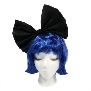 Black Headband For Women, Black Bow Headband, Costume Accessories, Cosplay Hair Bow, Hair Bow For Women, Bow Headband Women, Huge Bows image 3