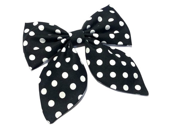 Polka Dot Hair Bow, Hair Bow for Women or Girls, Large Hair  display picture 3