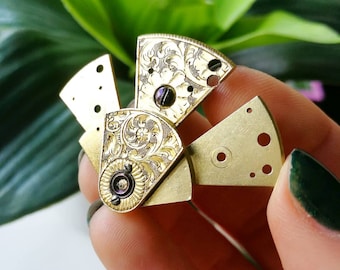Steampunk Jewelry Gear Jewelry-MT102 Botewo0lbei Yinyang Pin Steampunk Gear Brooch