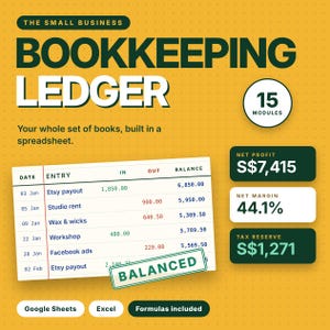 Buchhaltung für Kleinunternehmen: Cashflow-Übersicht, Tabellenkalkulation und Gewinn- und Verlustrechnung (Vorlage für Google Sheets, Excel, PDF)