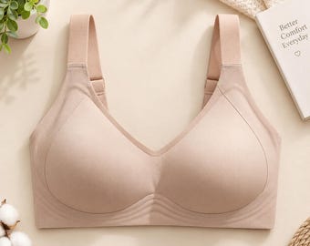 Wireless Push Up Bra Women, Seamless Bralette Plus Size, No Wire Comfort Lift Bra, Everyday Lingerie Gift for Her