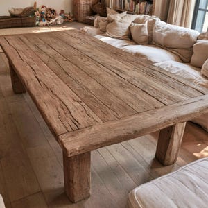 Custom Oak Dining Table, Handmade Solid Wood Furniture, Rustic Kitchen ...
