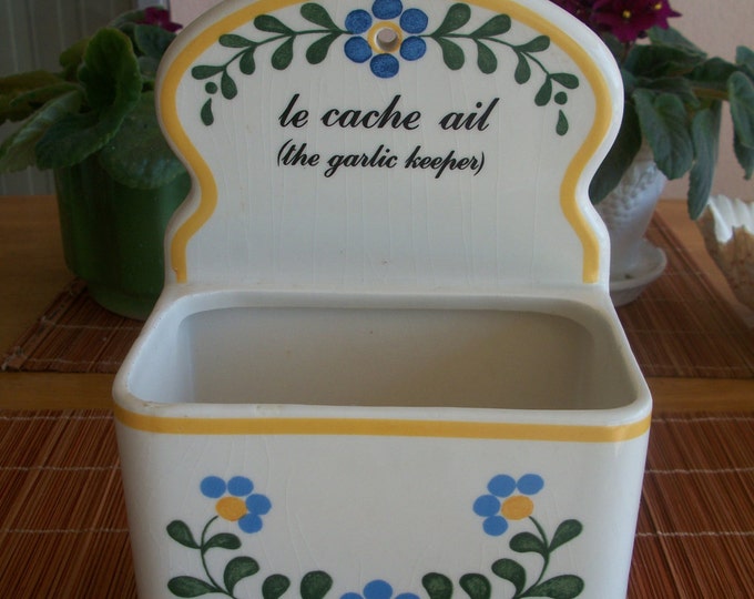 Vintage Le Cache Ail the Garlic Keeper French 1983 Etsy