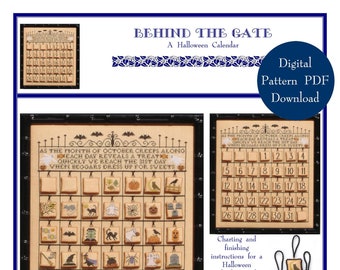 Behind The Gate (BRD-072) Cross Stitch Chart – Digital Pattern PDF Download