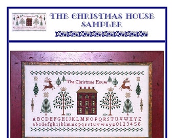 The Christmas House Sampler (BRD-006) Cross Stitch Chart - Paper Pattern