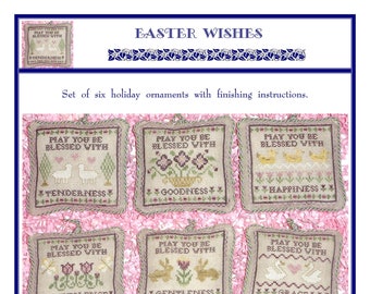 Easter Wishes - Holiday Ornaments (BRD-030) Cross Stitch Chart - Paper Pattern