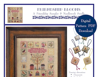 Friendship Blooms (BRD-105) Cross Stitch Chart – Digital Pattern PDF