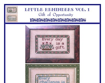 Little Reminders Vol. 1 - Gift of Opportunity (BRD-010) Cross Stitch Chart - Paper Pattern