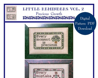 Little Reminders Vol. 2 - Precious Growth (BRD-012) Cross Stitch Chart – Digital Pattern PDF Download