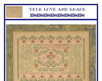 True Love and Grace (BRD-025) Cross Stitch Chart - Paper Pattern