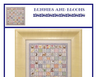 Bunnies and Blooms (BRD-067) Cross Stitch Chart - Paper Pattern