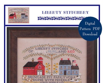 Liberty Stitchery (BRD-095) Cross Stitch Chart – Digital Pattern PDF Download