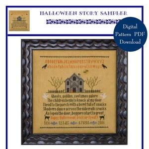 Halloween Story Sampler (BRD-037) Cross Stitch Chart – Digital Pattern PDF Download