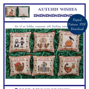 Autumn Wishes (BRD-041) Cross Stitch Chart – Digital Pattern PDF Download