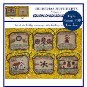 Christmas Sentiments Volume 2 (BRD-043) Cross Stitch Chart – Digital Pattern PDF Download