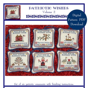 Patriotic Wishes Volume 2 (BRD-034) Cross Stitch Chart – Digital Pattern PDF Download