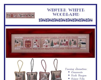 Winter White Woodland (BRD-088) Cross Stitch Chart - Paper Pattern