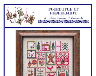 Pocketful of Peppermint (BRD-102) Cross Stitch Chart - Paper Pattern