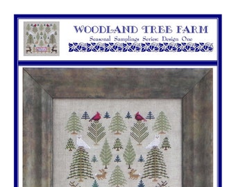 Woodland Tree Farm (BRD-116) Cross Stitch Chart - Paper Pattern