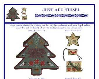 Just Add Tinsel (BRD-089) Cross Stitch Chart - Paper Pattern