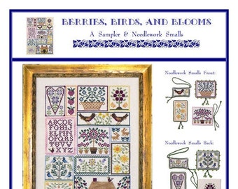 Berries, Birds, and Blooms (BRD-108) Cross Stitch Chart - Paper Pattern