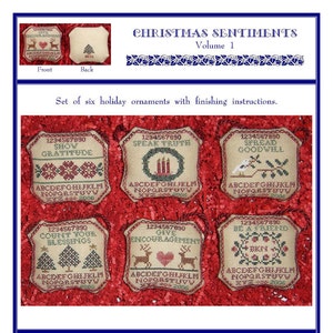 Christmas Sentiments Volume 1 (BRD-042) Cross Stitch Chart - Paper Pattern