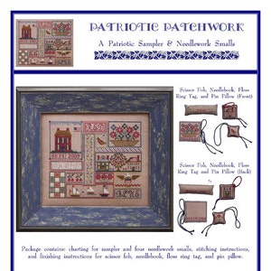 Patriotic Patchwork (BRD-081) Cross Stitch Chart - Paper Pattern