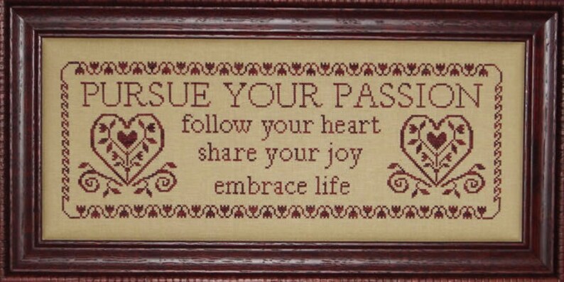 Pursue Your Passion (BRD-007) Cross Stitch Chart - Paper Pattern