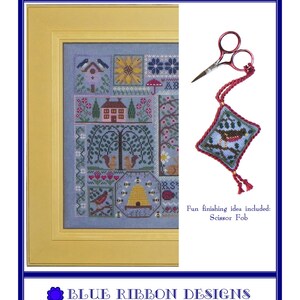 Blue Jeans and Daisies - Part 1 of 3 (BRD-109A) Cross Stitch Chart - Paper Pattern