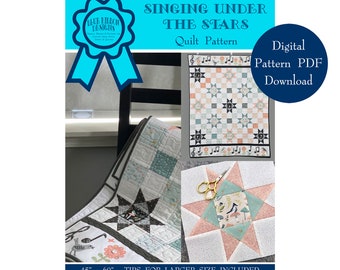 Singing Under the Stars Quilt Pattern - Digital Pattern PDF Download