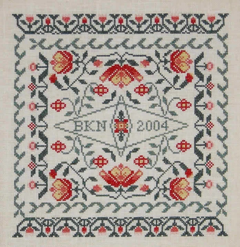 Growth Too - A Floral Sampler (BRD-002) Cross Stitch Chart - Paper Pattern