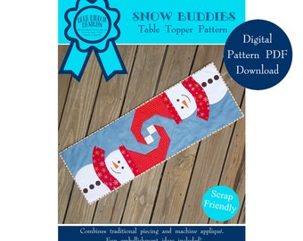 Snow Buddies Table Runner/Quilt - Digital Pattern PDF Download