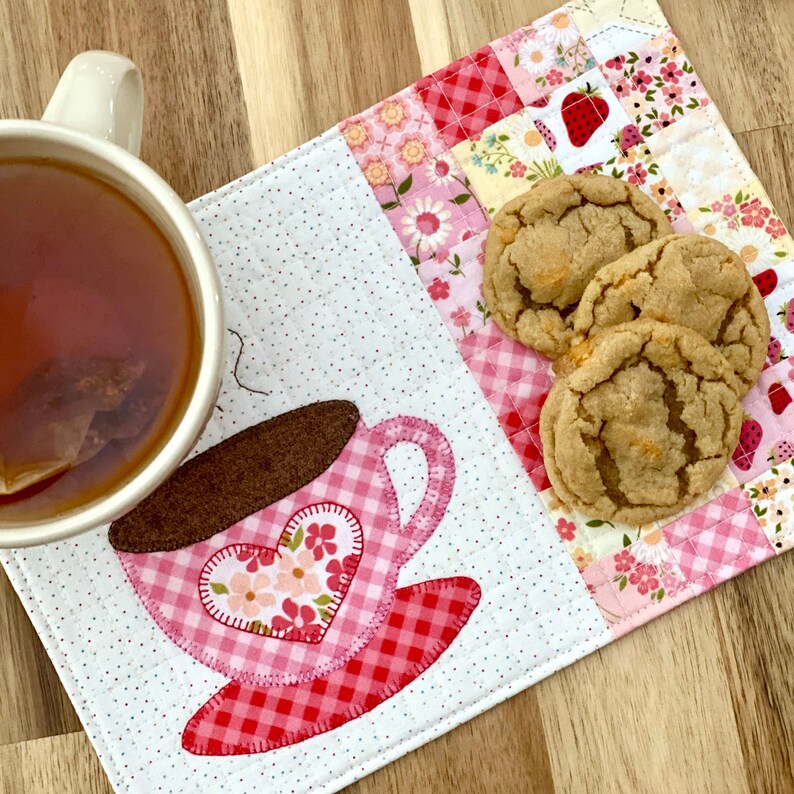 Snacks Rug Sweet Snacks Mug Rug Pattern: Appliqué and Patchwork (PDF Digital ...