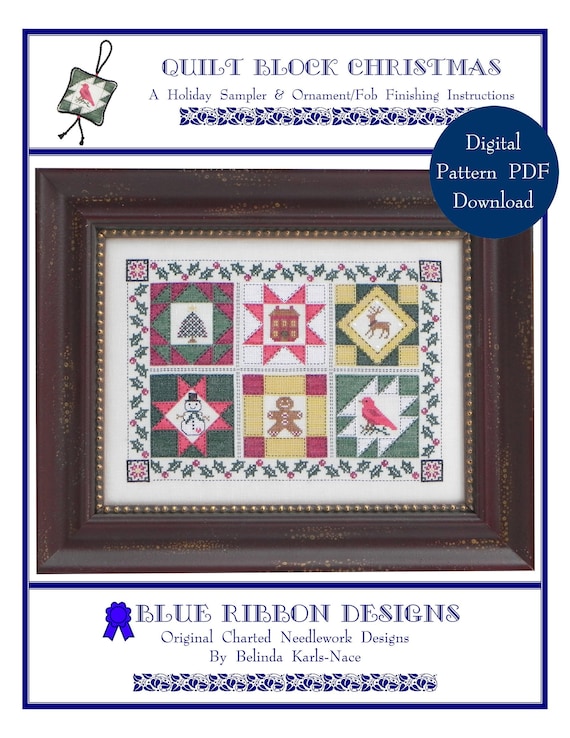 Christmas Sampler Pattern via Digital Download Christmas Sampler Pattern via Digital Download