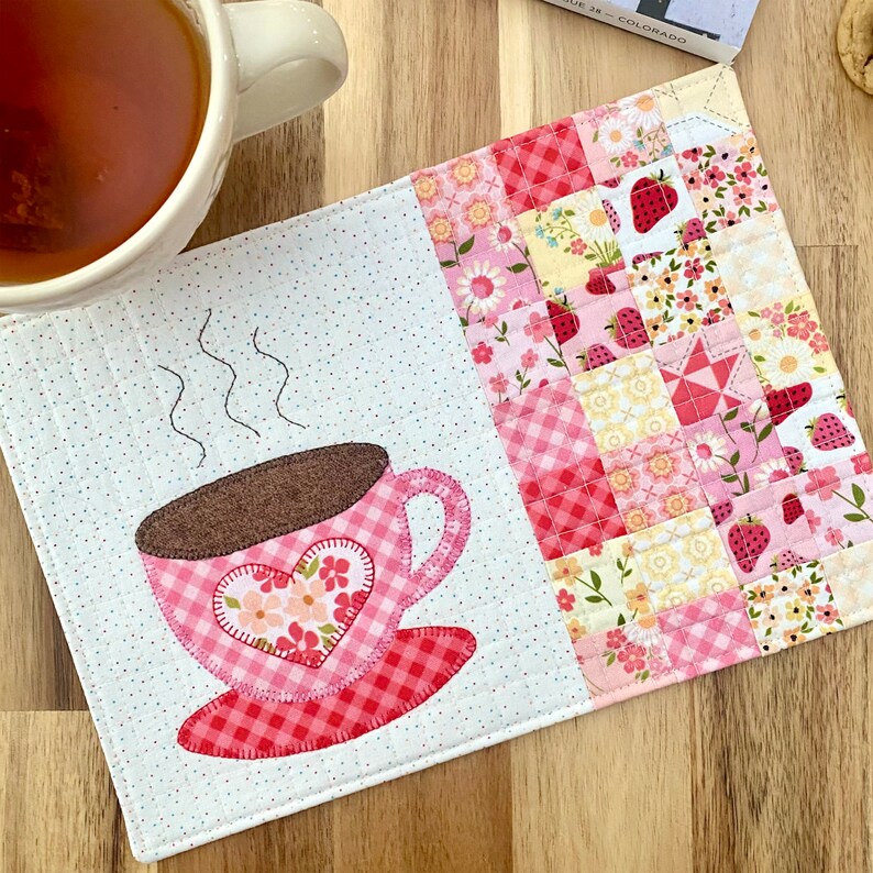 Snacks Rug Sweet Snacks Mug Rug Pattern: Appliqué and Patchwork (PDF Digital ...