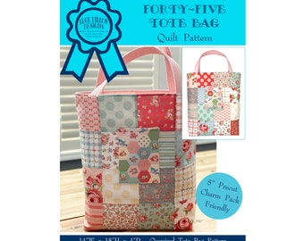 Forty-Five Tote Bag Quilt Pattern - Paper Pattern