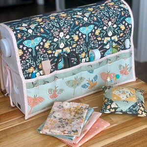 Flutter and Flower - A Sewing Machine Dust Cover and Mat Quilt Pattern - Digital Pattern PDF Download BRD-014Q