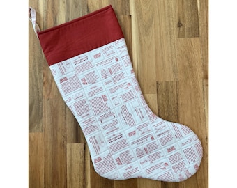 Quilted Christmas Stocking: Seamstress Fabric, Large 17.5"