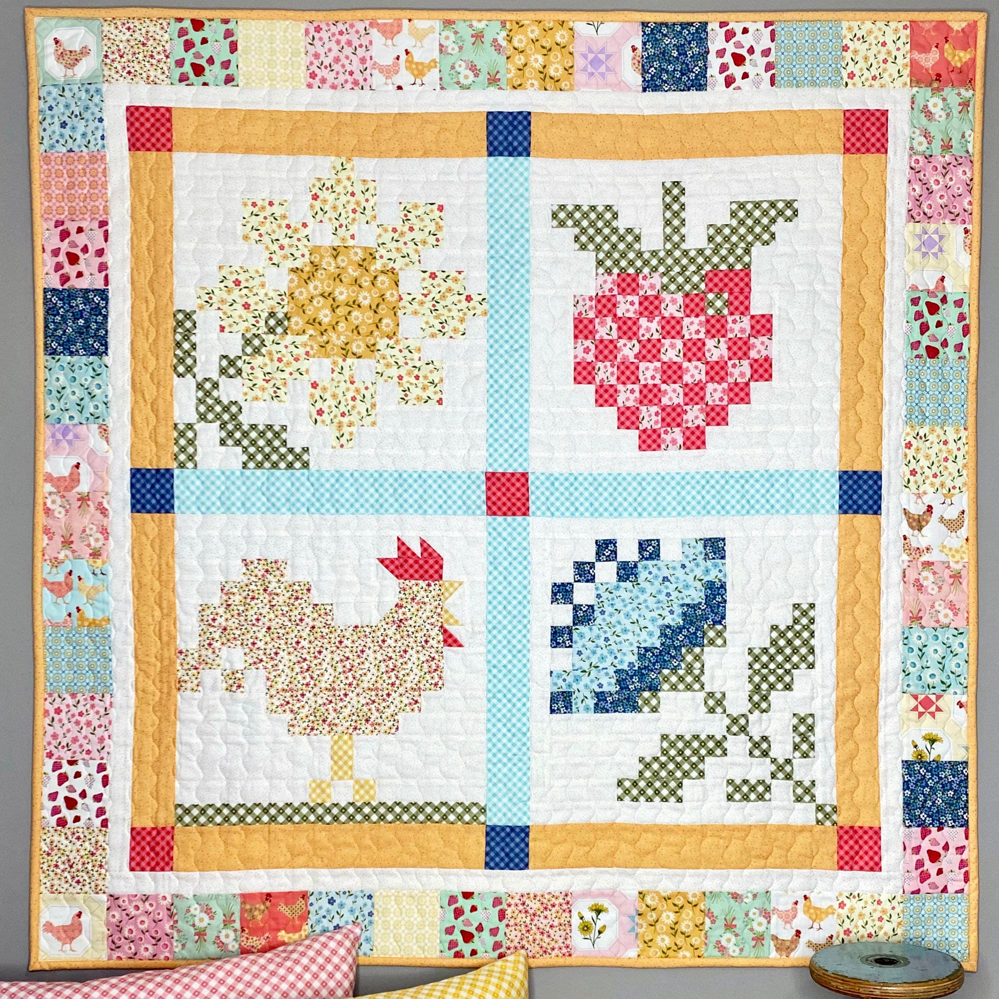 ファームステッド・ファインド・キルトパターン：伝統的な壁掛けまたは