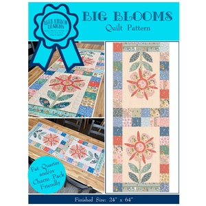 Big Blooms - An Applique Quilt Pattern - Runner - Paper Pattern BRD-Q015