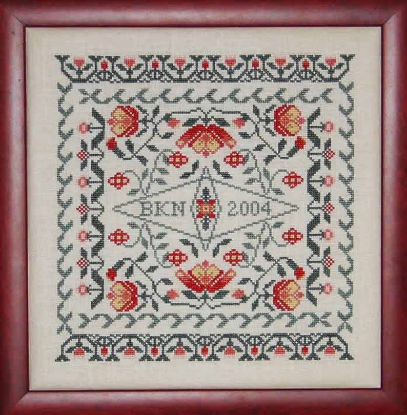 Growth Too - A Floral Sampler (BRD-002) Cross Stitch Chart - Paper Pattern