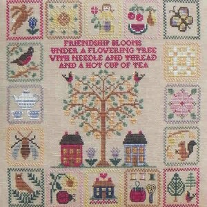 Friendship Blooms (BRD-105) Cross Stitch Chart - Paper Pattern
