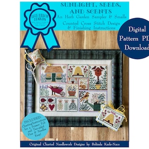 Sunlight, Seeds, and Scents (BRD-123) Counted Cross Stitch Chart – Digital Pattern PDF