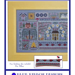 Blue Jeans and Daisies - Part 2 of 3 (BRD-109B) Cross Stitch Chart - Paper Pattern