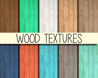 Wood Textures - Set of 10 digital papers - Instant Download - 12x12 inch - Digital Paper Pack - Scrapbooking, Web design, Card making, Kraft