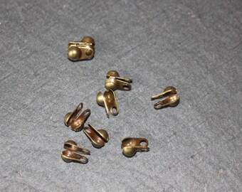 Lot de 10 cache-noeuds métal bronze 3 mm