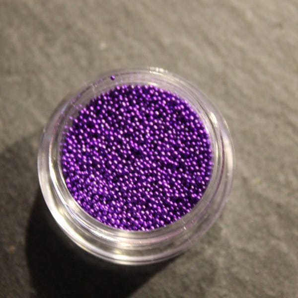 Micro billes couleur violet vif, idéal pour créations gourmandes et nail art